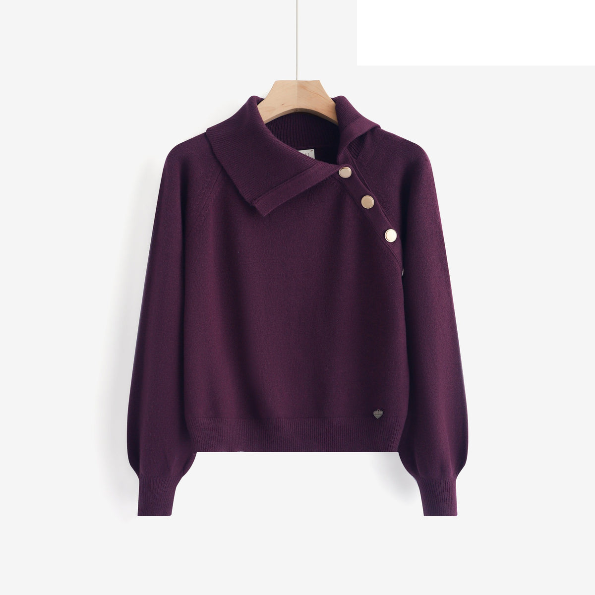 LUAN8 Purple Asymmetric Sweater
