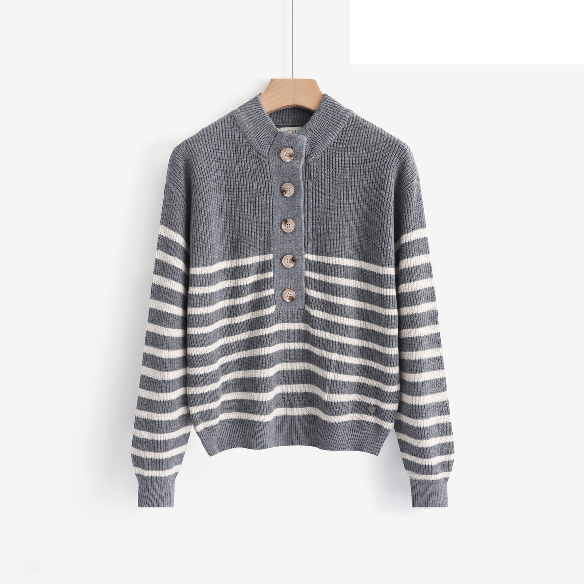 LUBB3 Grey Breton Sweater
