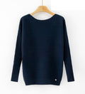 LUBN10 Navy Boat Neck Sweater