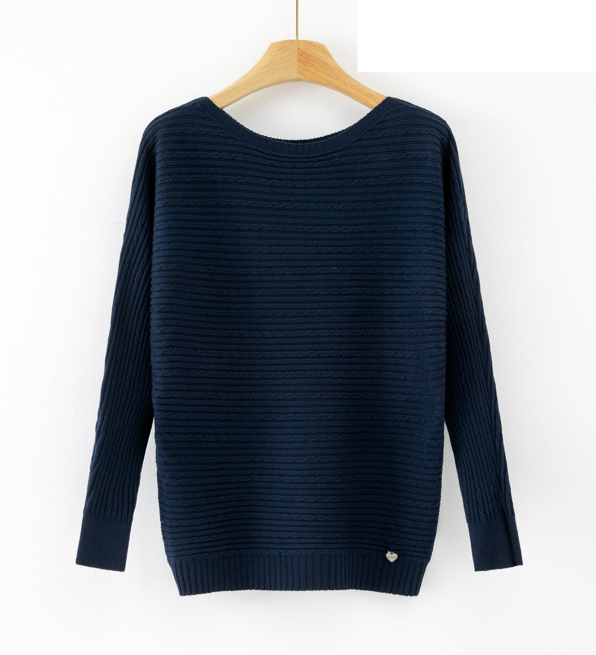 LUBN10 Navy Boat Neck Sweater