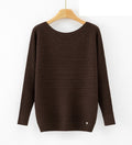 LUBN11 Coffee Boat Neck Sweater