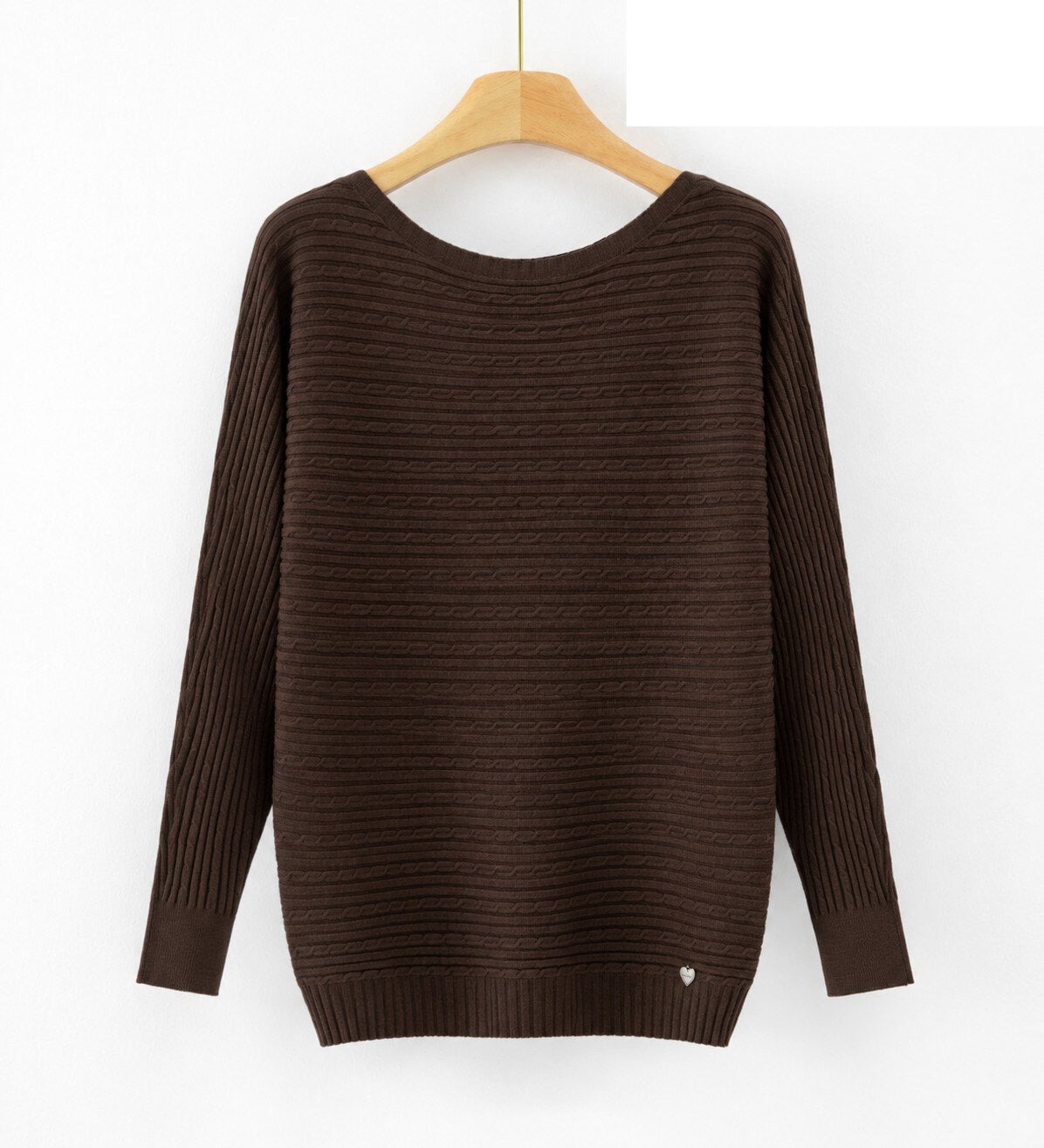 LUBN11 Coffee Boat Neck Sweater