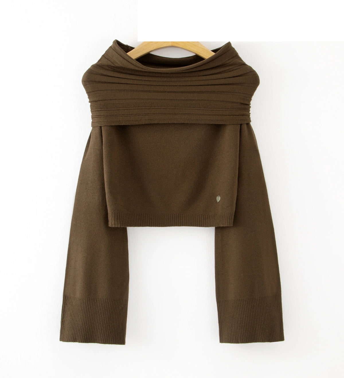LUBS11 Coffee Bardot Sweater
