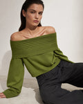 LUBS2 Olive Bardot Sweater
