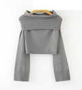LUBS4 Grey Bardot Sweater