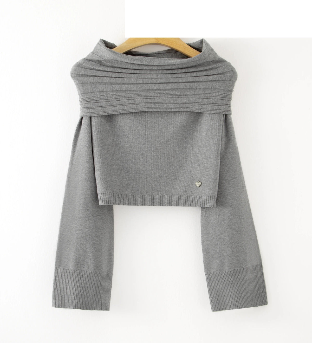 LUBS4 Grey Bardot Sweater