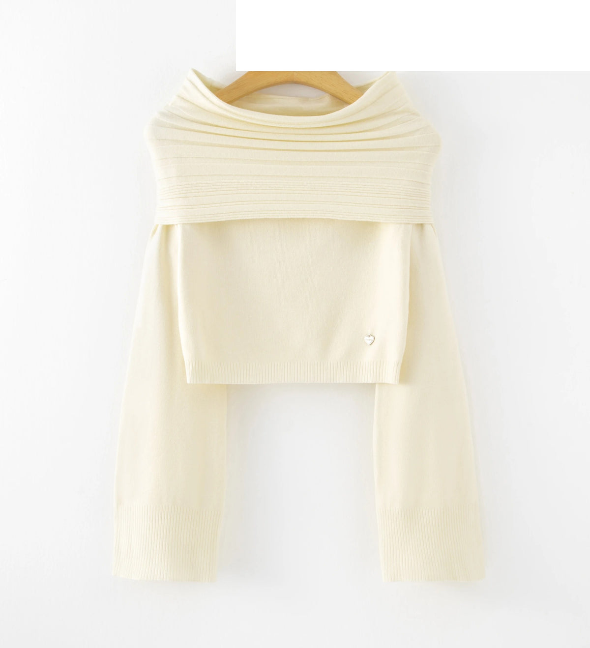 LUBS5 White Bardot Sweater
