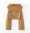 LUBS7 Camel Bardot Sweater