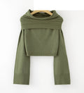 LUBS8 Khaki Bardot Sweater