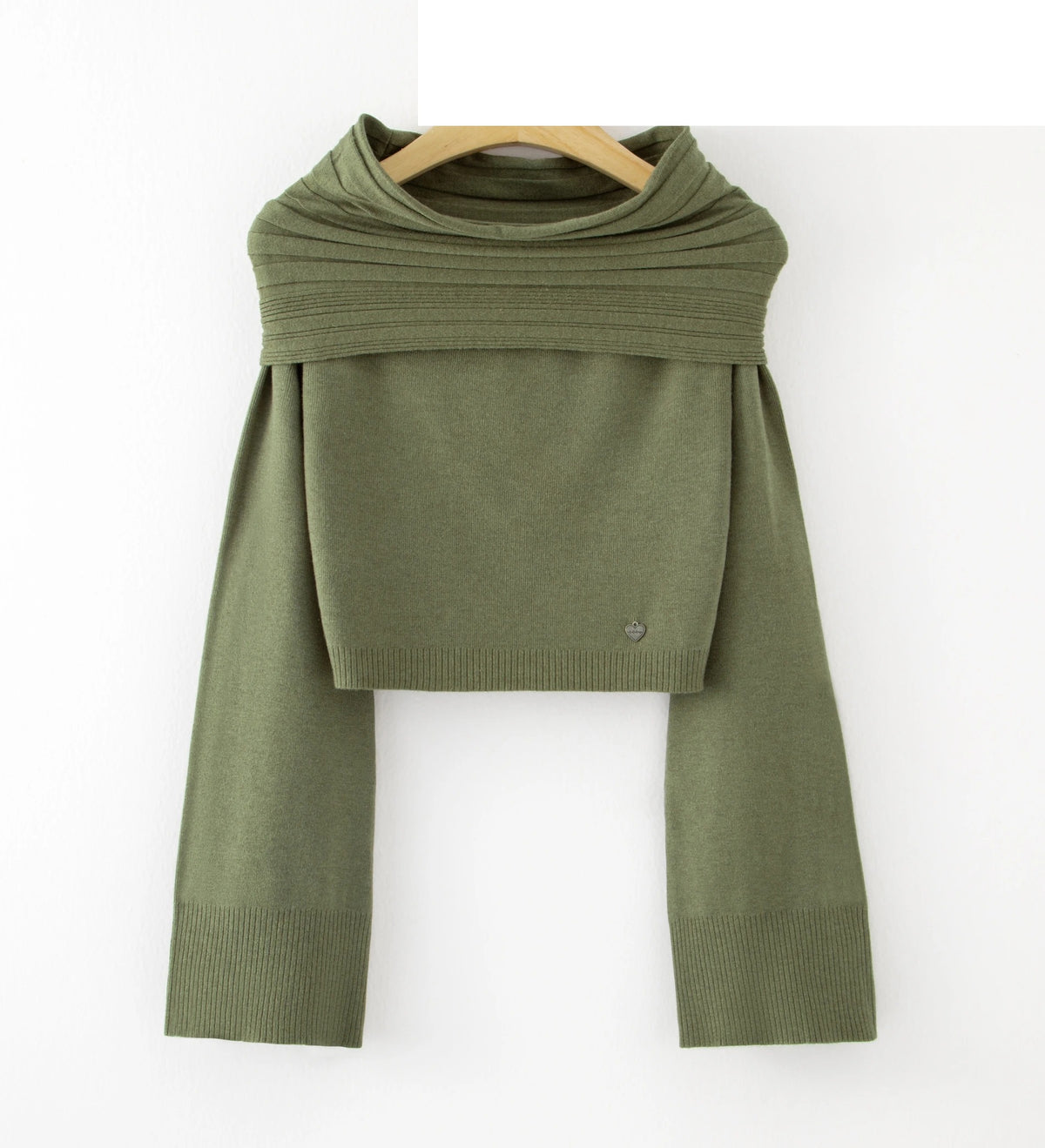 LUBS8 Khaki Bardot Sweater