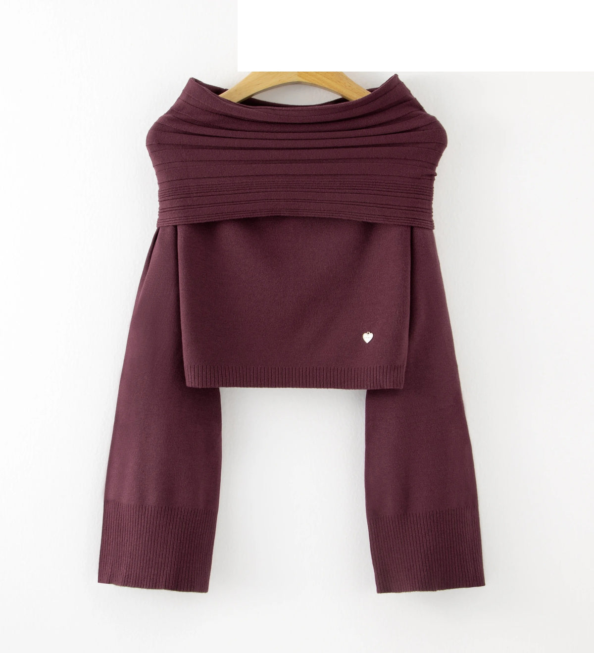 LUBS9 Purple Bardot Sweater