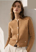 LUCB1 Camel Cable Cardigan