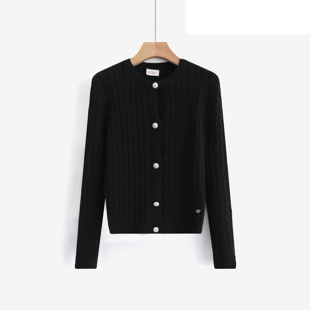 LUCB2 Black Cable Cardigan