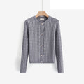 LUCB3 Grey Cable Cardigan