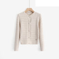 LUCB5 Ivory Cable Cardigan