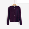 LUCB8 Purple Cable Cardigan