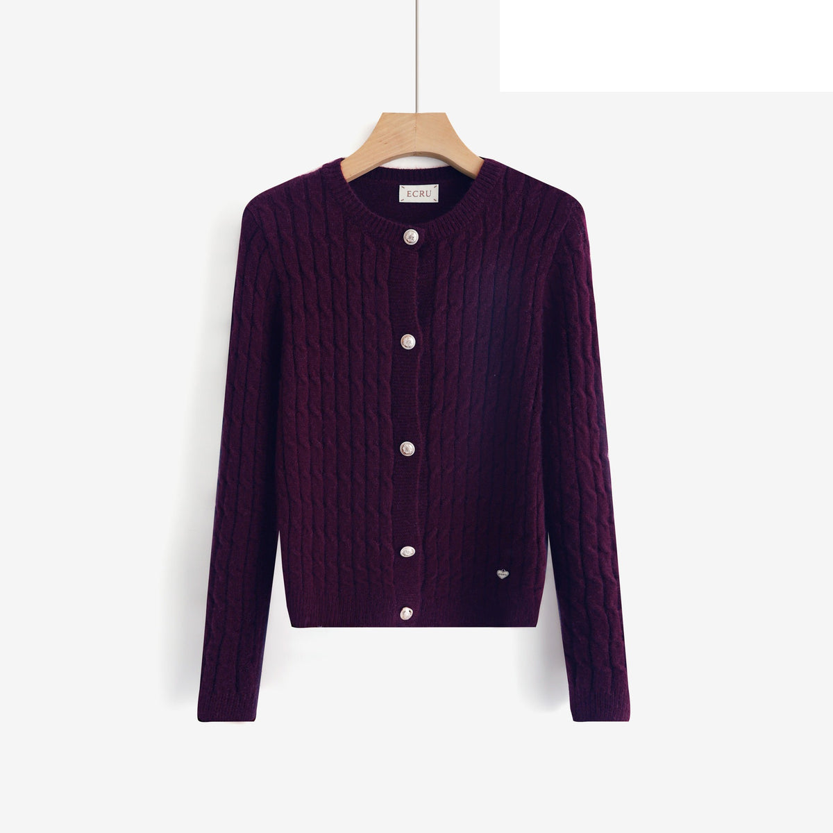 LUCB8 Purple Cable Cardigan