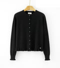 LURC2 Black Ruffle Cardigan