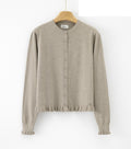 LURC7 Beige Ruffle Cardigan