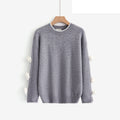 LURL3 Grey Rose Line Sweater