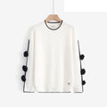 LURL4 White Rose Line Sweater
