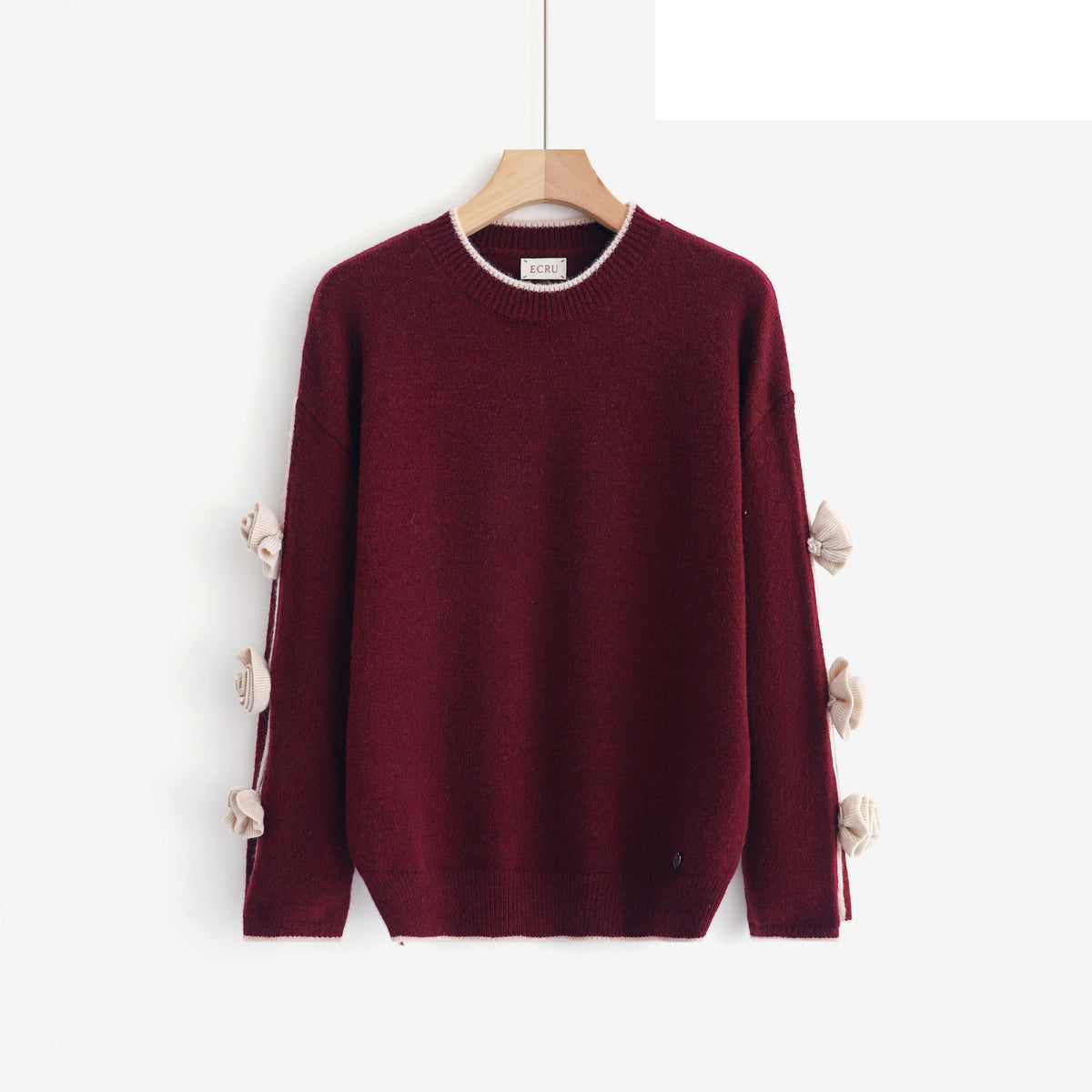 LURL5 Burgundy Rose Line Sweater
