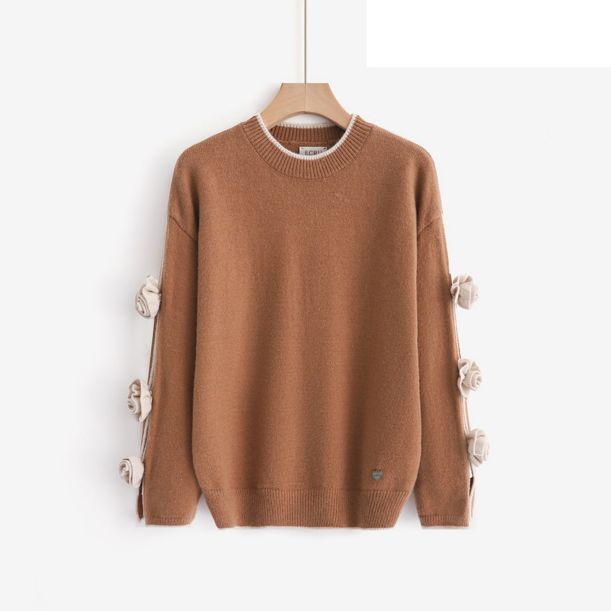 LURL6 Camel Rose Line Sweater