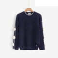 LURL8 Navy Rose Line Sweater