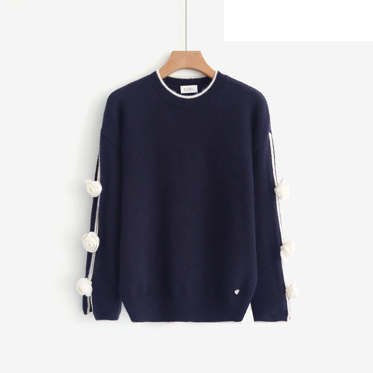 LURL8 Navy Rose Line Sweater