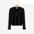 LUVB2 Black Button Sweater
