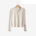 LUVB5 Ivory Button Sweater