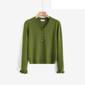 LUVB8 Olive Button Sweater