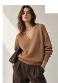 LUVL1 Camel Lace-Trim Sweater