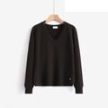 LUVL10 Coffee Lace-Trim Sweater