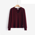 LUVL6 Burgundy Lace-Trim Sweater