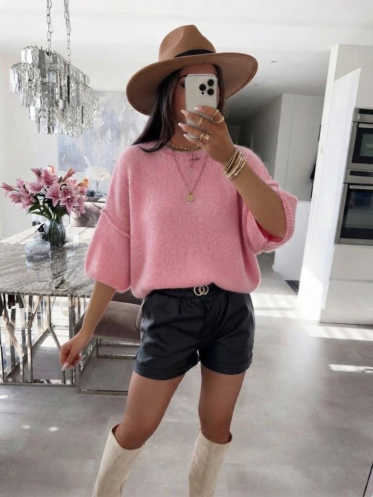 ESTMS2 Pink Mohair Sweater