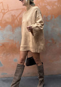 ESTMX3 Beige Wool Maxi Sweater