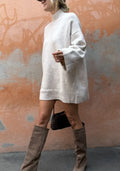 ESTMX1 Ivory Wool Maxi Sweater