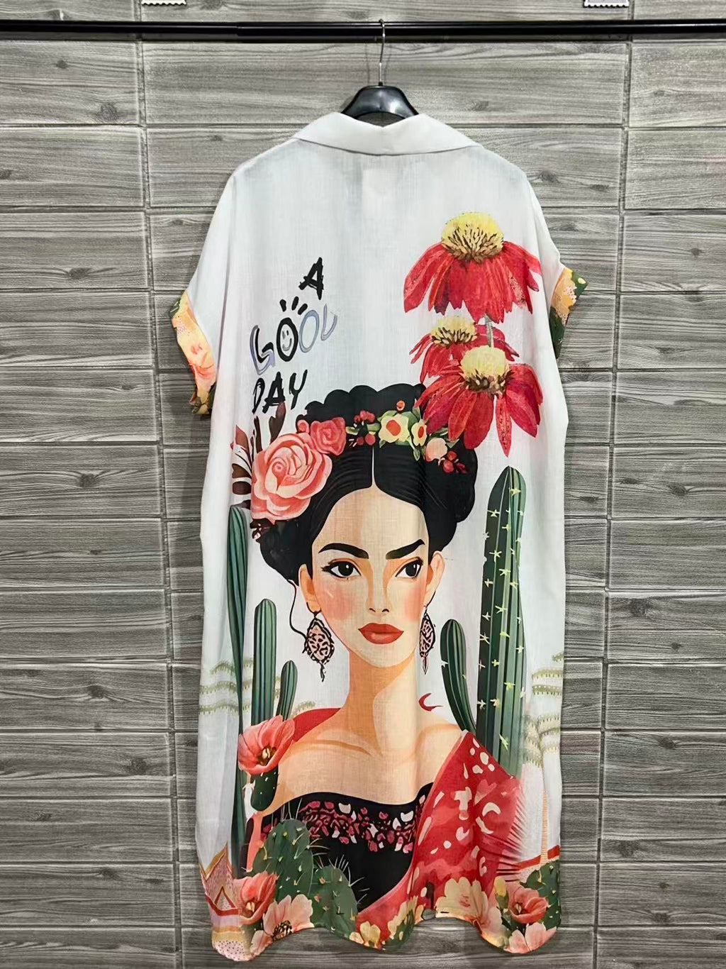 ZOLPS4WH Long Printed Shirt White