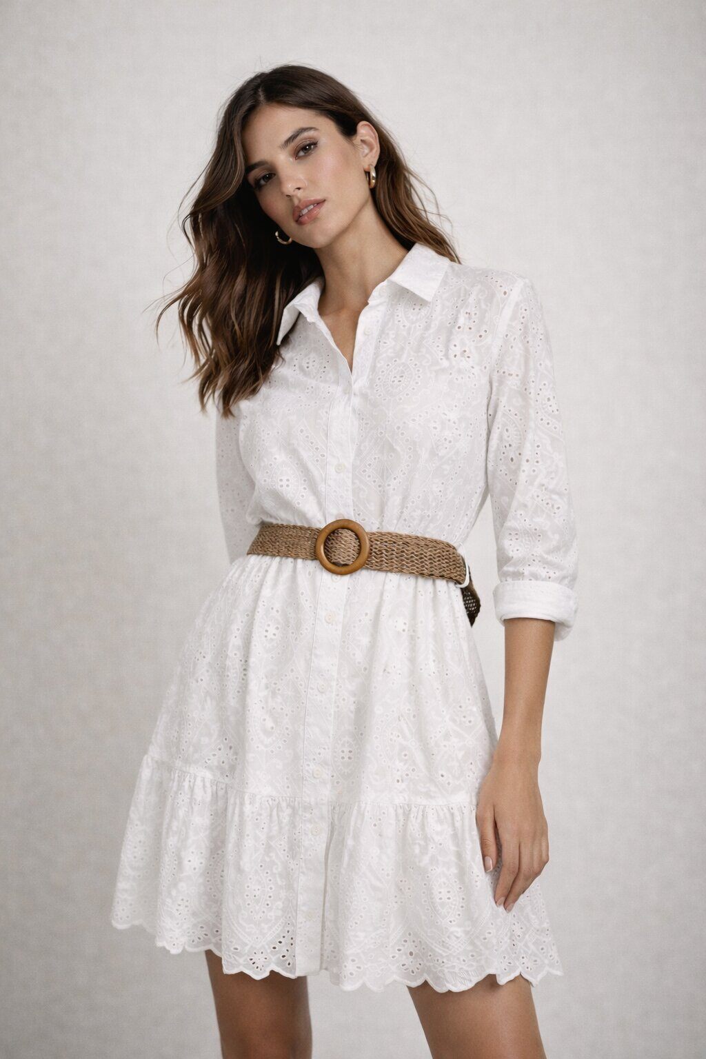 LUEBY Kimono in Eyelet Lace