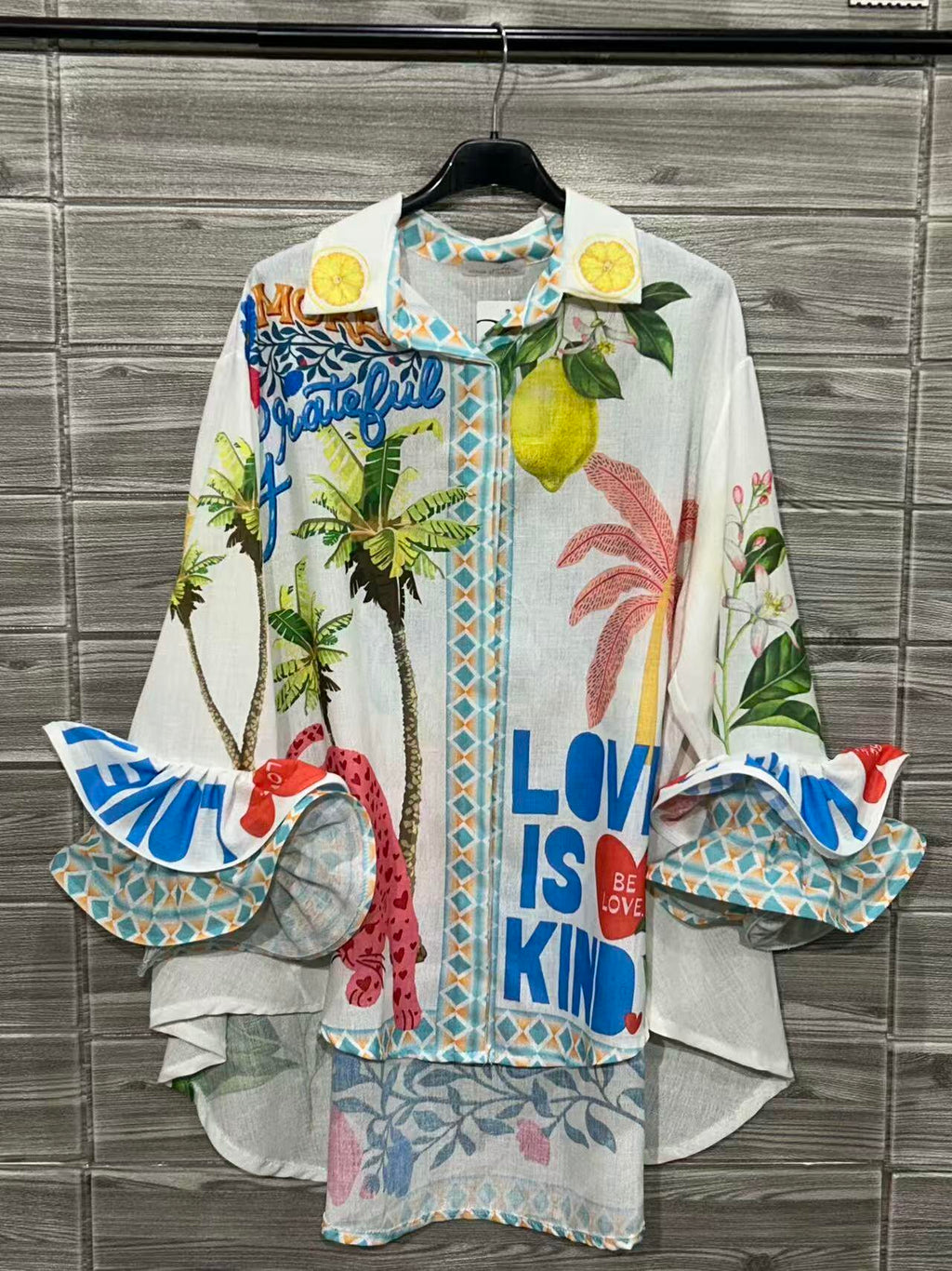 ZOPS3WH Printed Shirt White