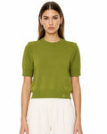LUSSS9 Olive Structured Shoulder Sweater