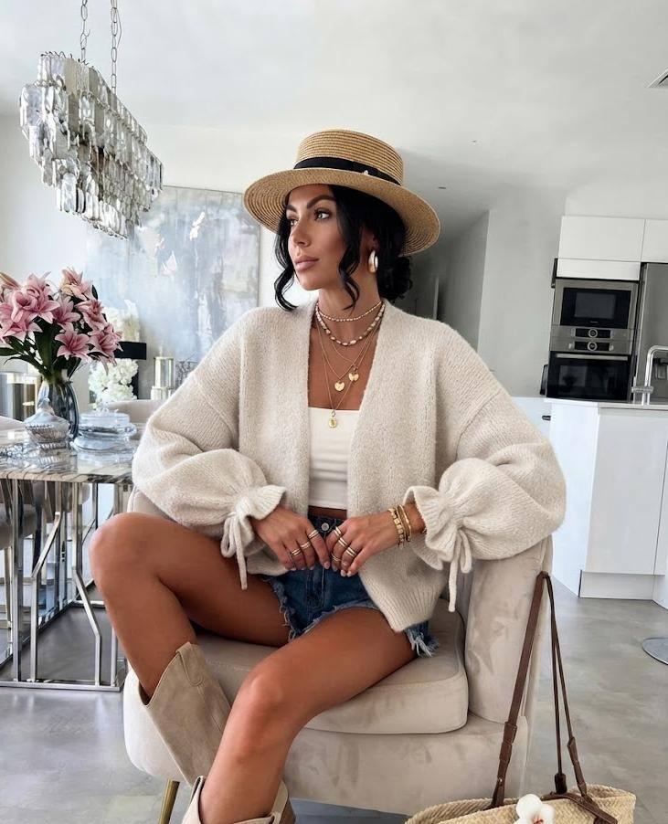 ESTWC3 Ivory Wool Cardigan