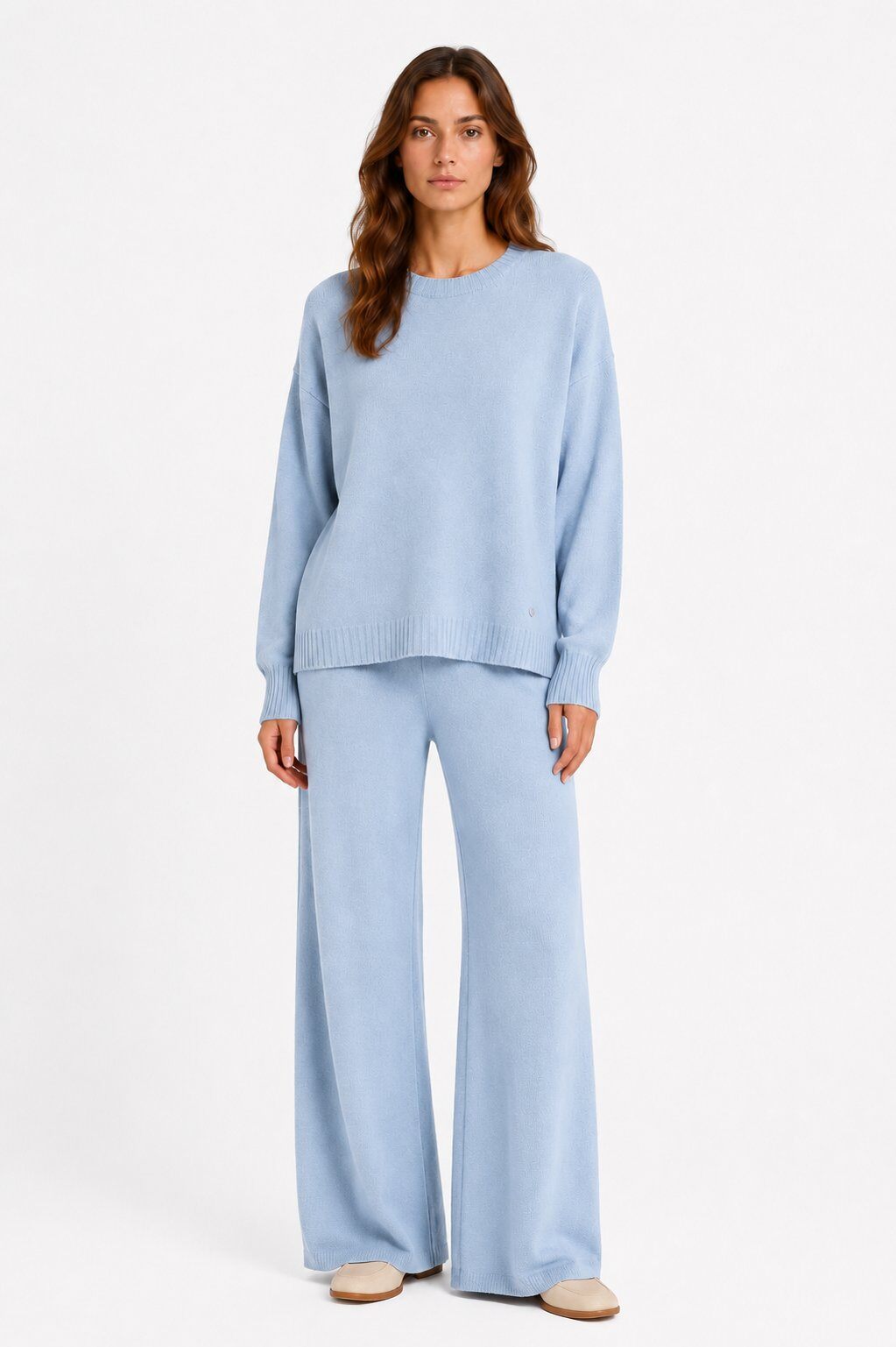LU16 Light Blue Oversize Knit Set
