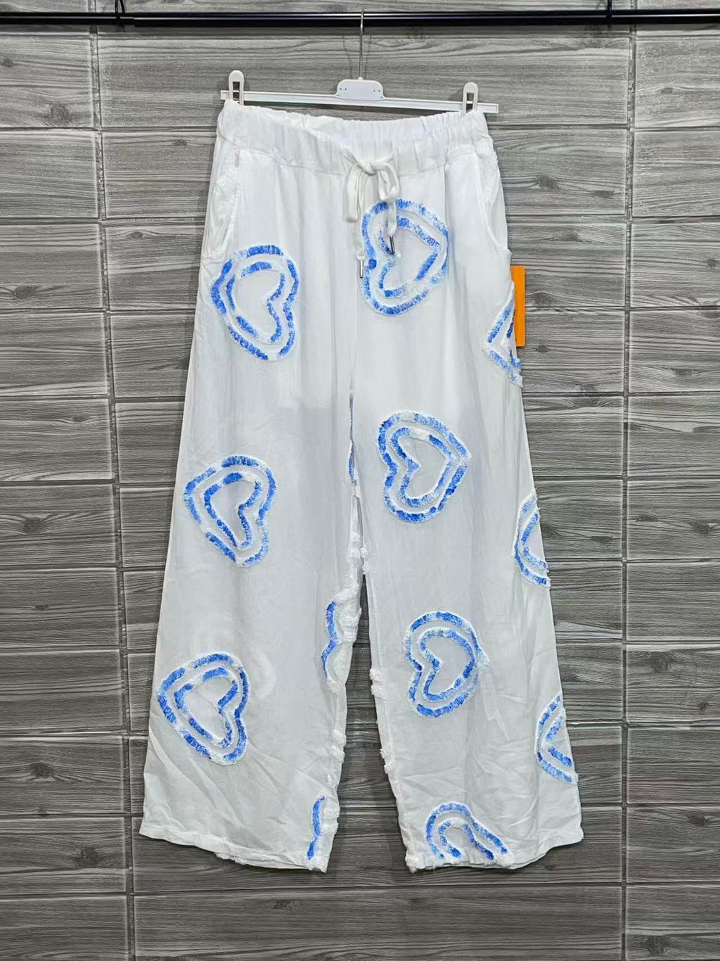 ZOFCPSB Floral Cotton Pants Sky Blue