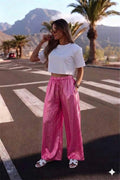 ESTSPFU Satin Pants Fuchsia