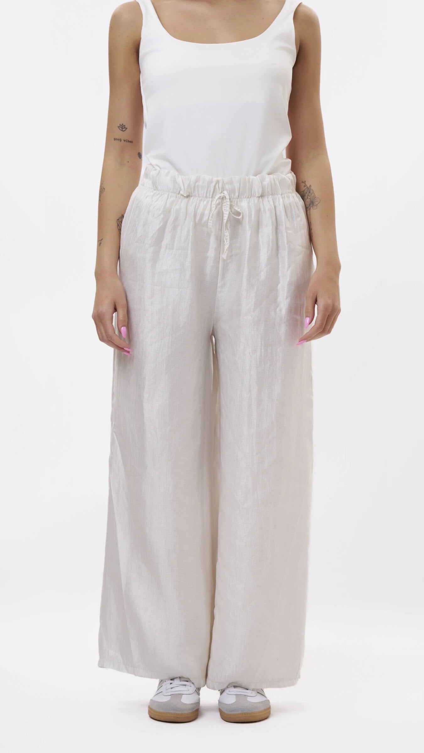ESTSPIV Satin Pants Ivory
