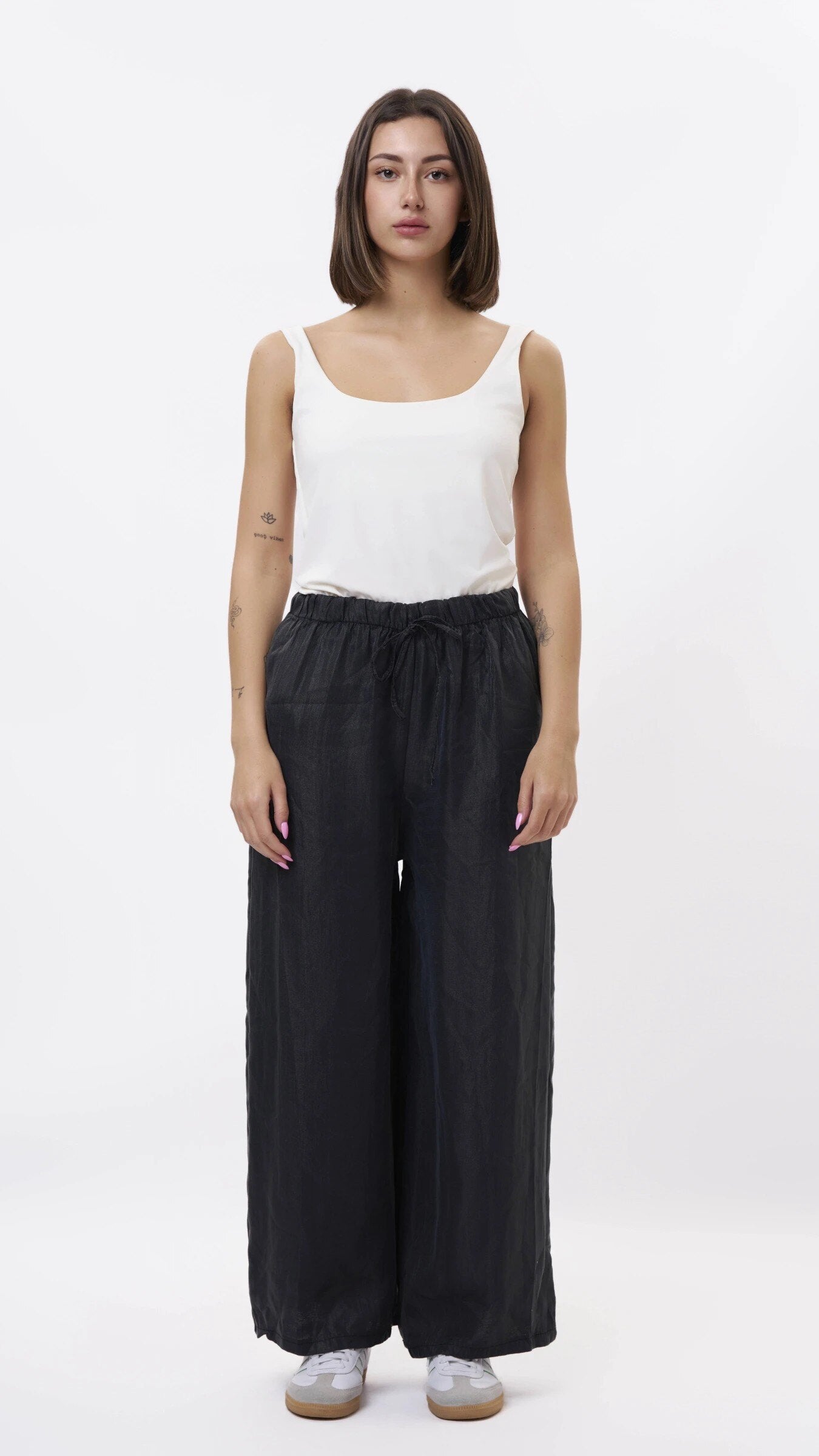 ESTSPBK Satin Pants Black