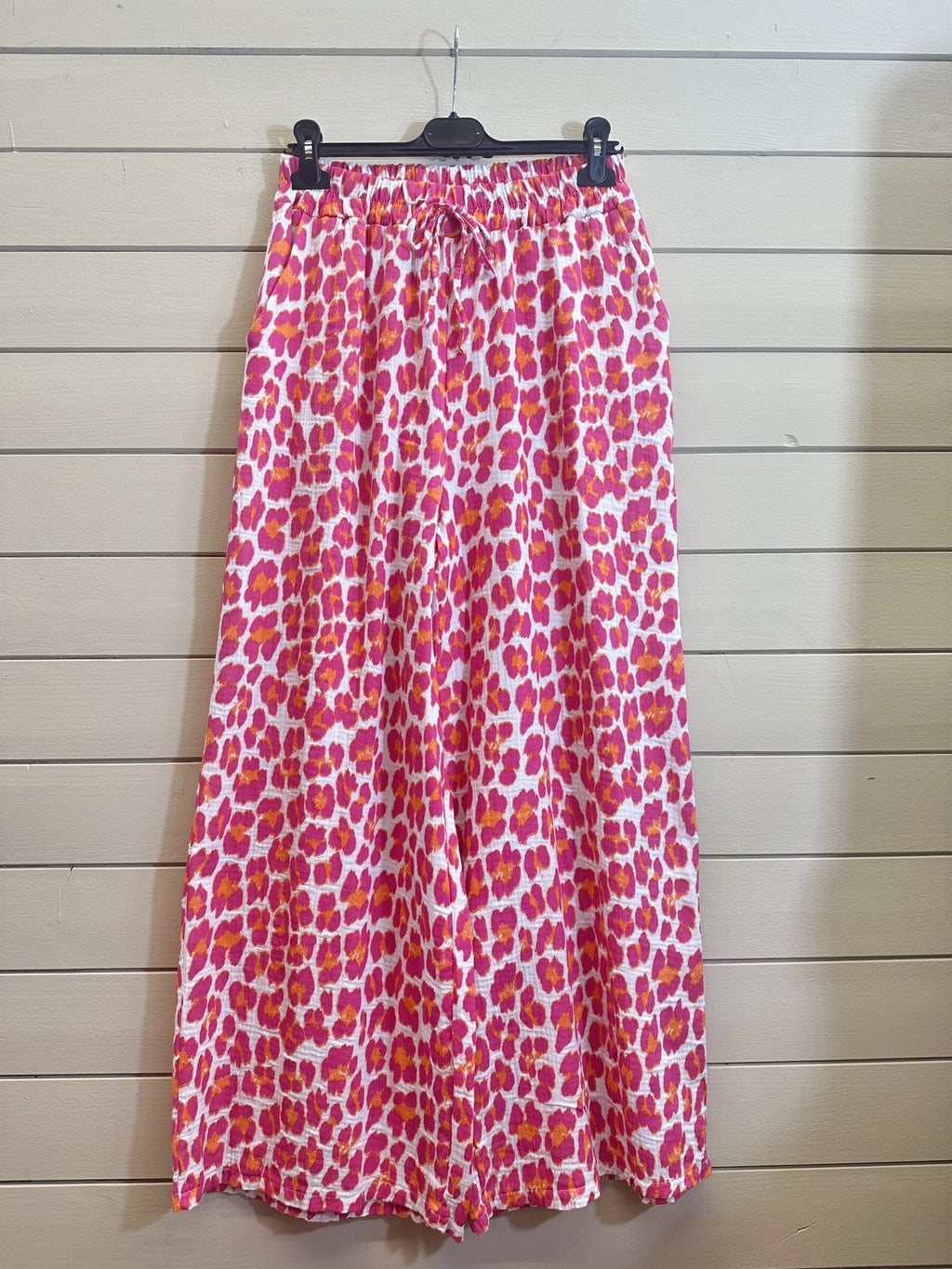 ESTLCSOR Gauze Cotton Leopard Print Set Orange