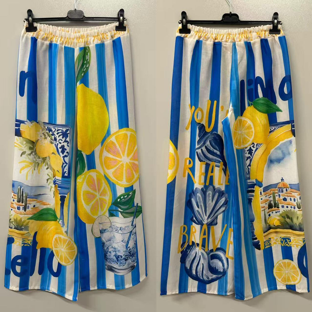 VIS06 Capri Lemonade Stripe Set